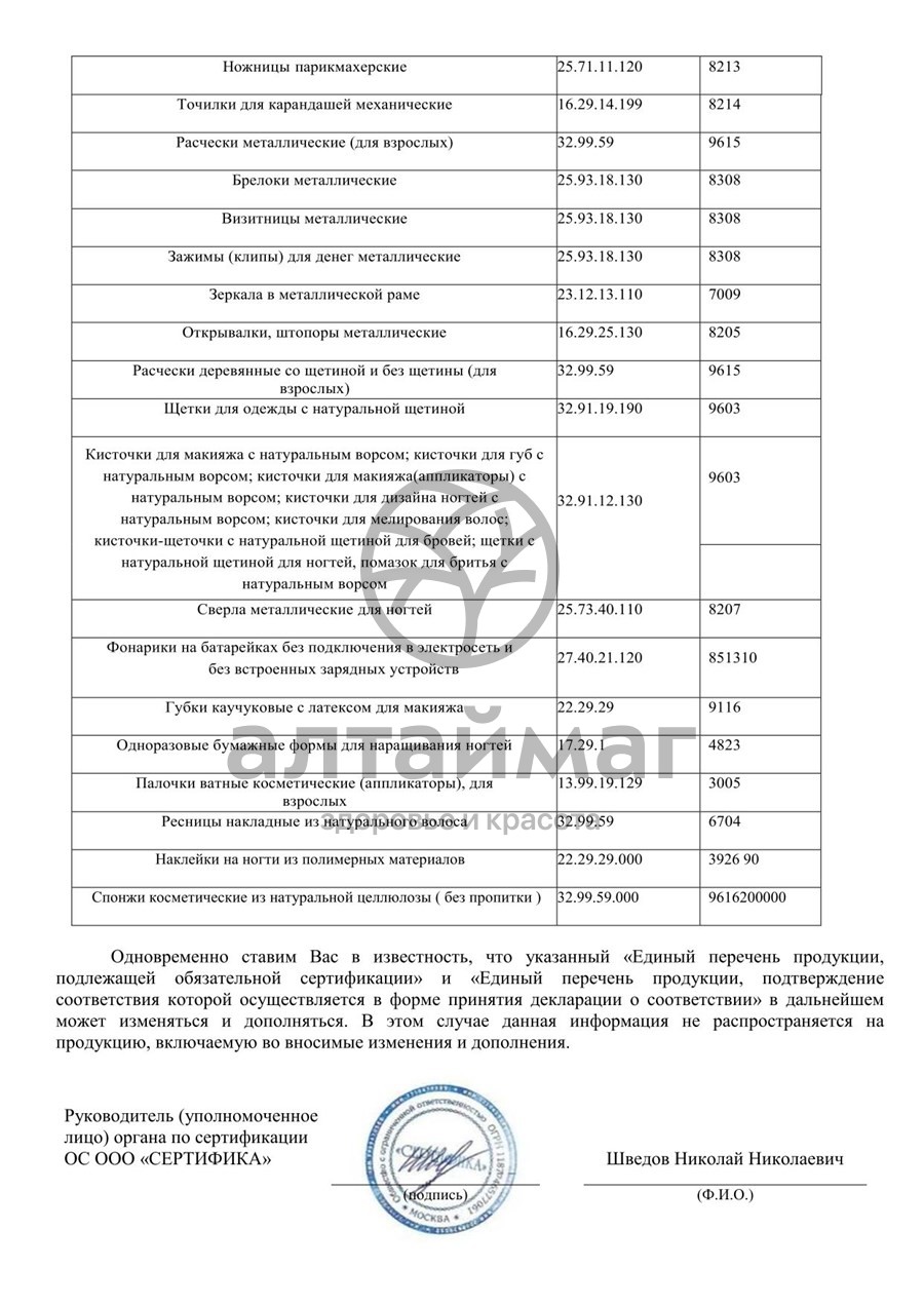 Сертификат на товар Баол полировка для ногтей 3 поверхности МК-115 Баол полировка для ногтей 3 поверхности МК-115 сертификат